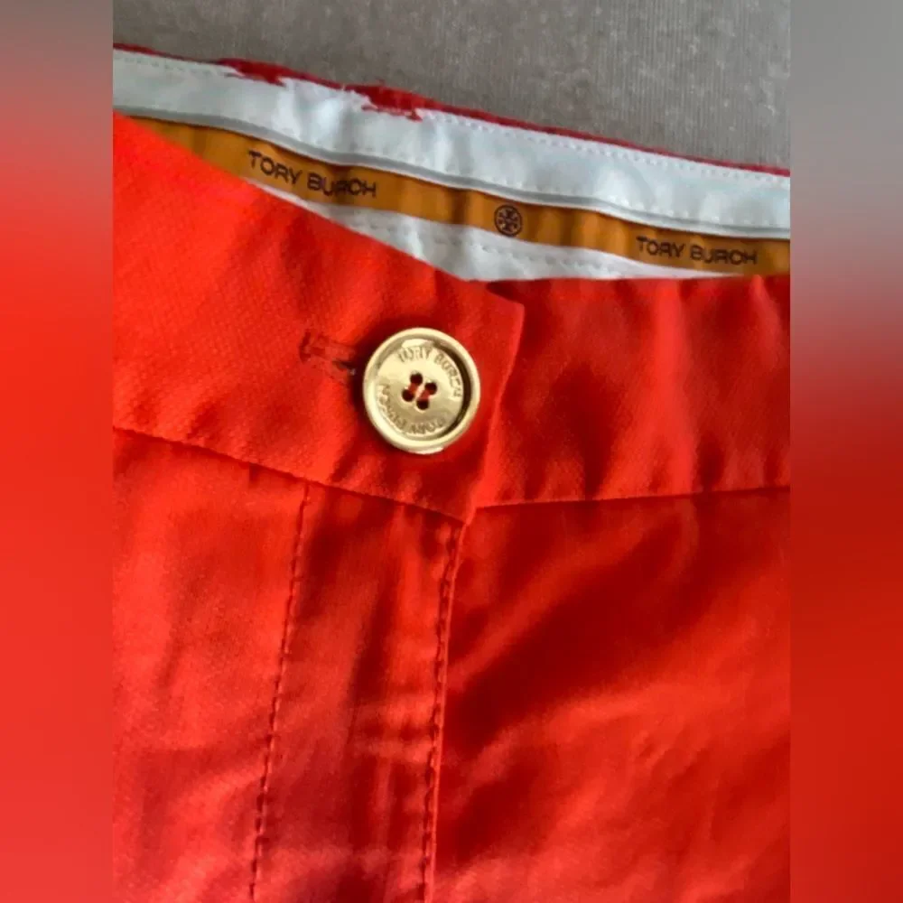 Tory Burch Burnt Red-Orange Orange Cotton Shorts Size 8